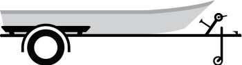 Boat trailer without surge brakes