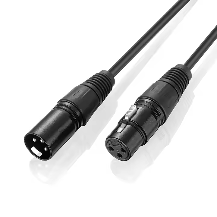 3 PIN XLR MALE TO FEMALE 3 PIN XLR MALE TO FEMALE